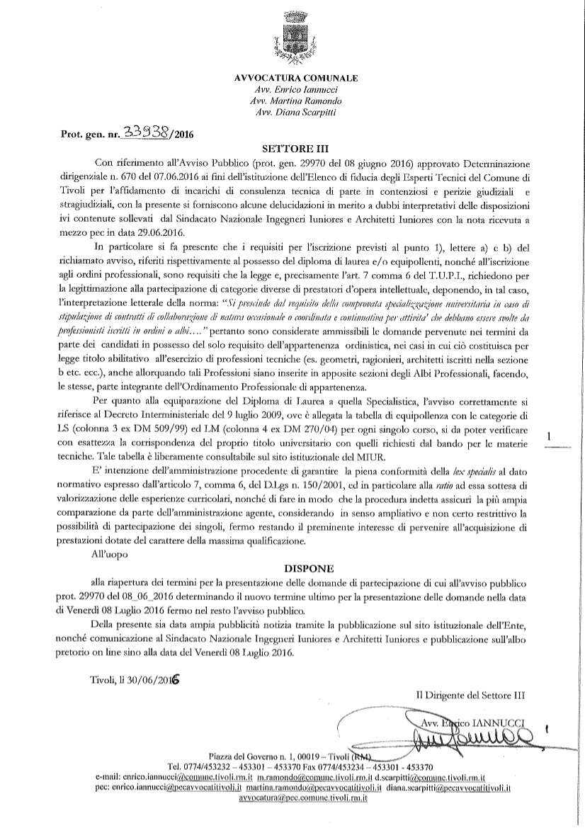 prot 33938 2016_ProrogaTermini_BandoComuneTivoli